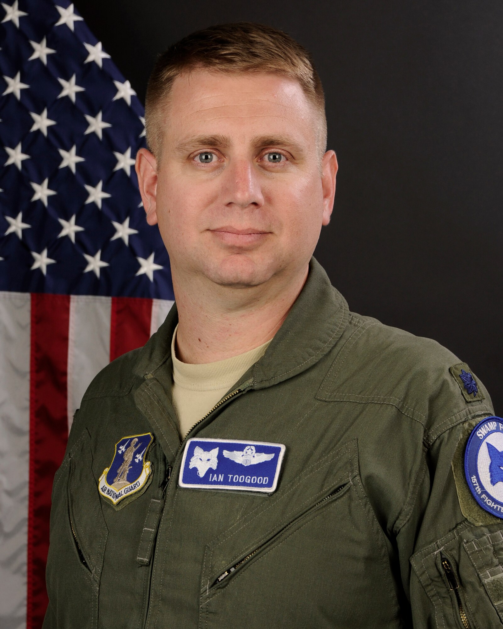 Portrait of U.S. Air Force Lt. Col. Ian Toogood, commander of the South Carolina Air National Guard's 169th Fighter Wing Aerospace Control Alert facility at McEntire Joint National Guard Base, S.C., Mar. 18, 2016. (U.S. Air National Guard photo by Senior Airman Ashleigh Pavelek)