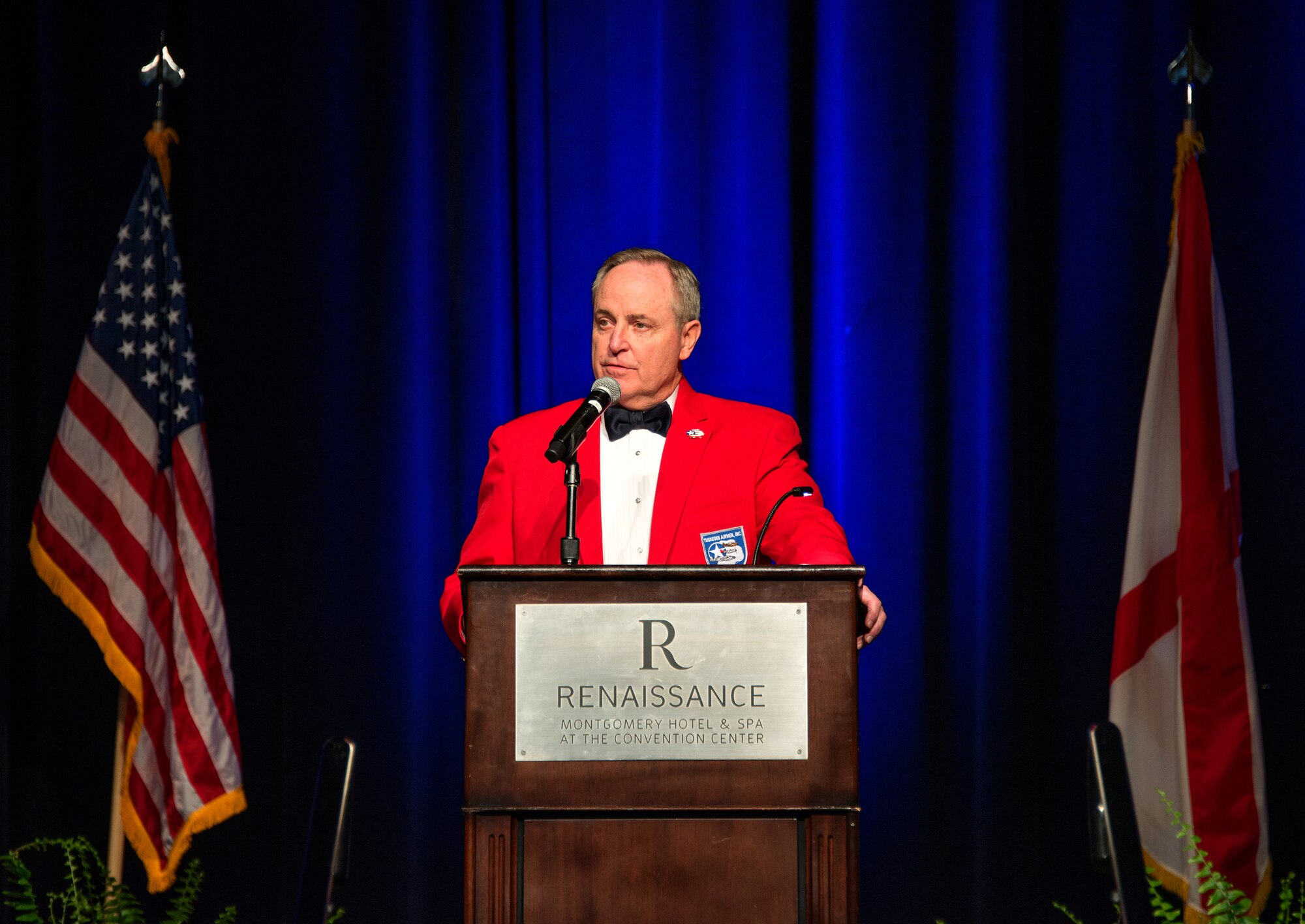 Chief of Staff of the US Air Force, Gen. Mark A. Welsh III is inducted as an Honorary Tuskegee Airman during the Tuskegee Airmen Foundation 75th Anniversary commemoration in Montgomery, Alabama, March 22, 2016. (US Air Force photo by Trey Ward)