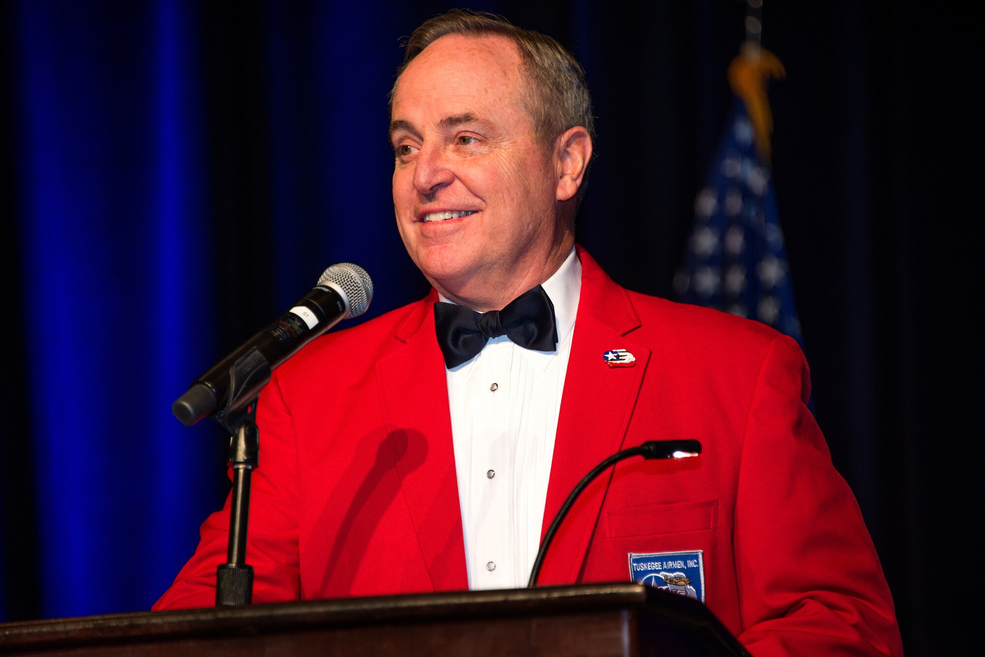 Chief of Staff of the US Air Force, Gen. Mark A. Welsh III is inducted as an Honorary Tuskegee Airman during the Tuskegee Airmen Foundation 75th Anniversary commemoration in Montgomery, Alabama, March 22, 2016. (US Air Force photo by Trey Ward)