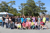 Students from Broadcreek and Southwest middle schools conclude their trip with the Student 2 Student program to Marine Corps Air Station New River, March 10. The S2S program’s goal is to continue to build connections between students, both from military families and non-military families, through encouraging teamwork to help build relationships.