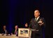 Col. James Dignan, 910th Airlift Wing commander, addresses the audience after receiving the Youngstown-Warren Regional Chamber’s Spirit of the Valley Award at their annual meeting, March 23. Dignan received the award for exemplary leadership and commitment to the community, economic development and the overall progress of the Mahoning Valley. (U.S. Air Force photo/Eric White)