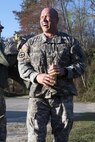 Sgt. 1st Class Blake Skola, 1st Bn., 354th Inf. Reg., 95th Training Div., drops his pack and prepares to sip some Gatorade following a grueling, 12-mile ruck march during the 108th Training Command's 2016 Drill Sgt. of the Year competition at Fort Jackson, S.C. March 22.
Organizers of the event incorporated a route that included long hills and several miles of sand to increase the difficulty of the march.