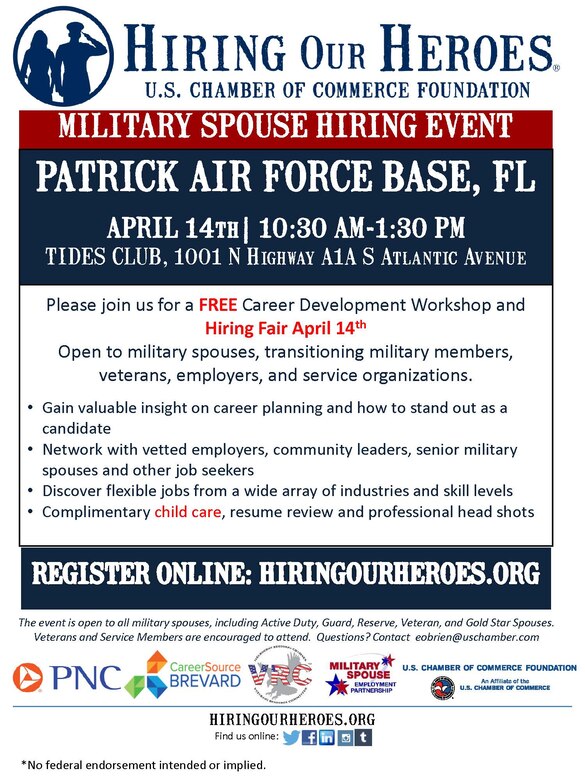 Hiring our Heroes Military Spouse Program, networking reception and hiring fair.