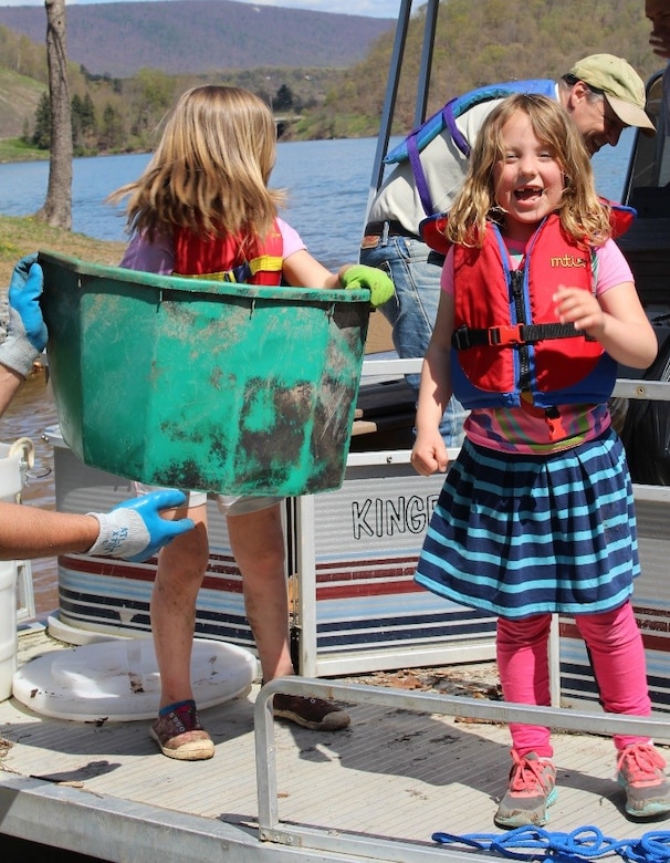 Volunteers of all ages assist to remove unwanted litter that will keep Raystown Lake looking beautiful.  