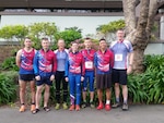 From left to right: CPT Jordan Laughlin, 1st Lt Zach Hoeffner, LTC Tori Campbell, 1LT Hannah Culberg, CPT Kevin Culberg, 1LT Ted Fong, LTC Jon Campbell.  Not pictured: Lt Col Maiya Anderson