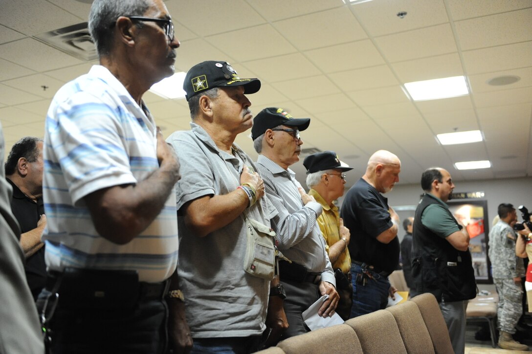 Friends, family, military members and over 90 Vietnam Veterans gathered at the 1st Mission Support Command (MSC) Ramos Hall to honor Vietnam Veterans during a Commemoration Ceremony on March 29. Vietnam Veterans were presented with a Vietnam Commemoration pin and Commemoration certificate.