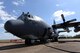 A static display of an AC-130U Spooky II sits on the SAC ramp March 23 at Columbus Air Force Base, Mississippi. The AC-130 is primarily a gunship with a primary mission set of close air support, air interdiction and armed reconnaissance. (U.S. Air Force photo/Airman 1st Class John Day)
