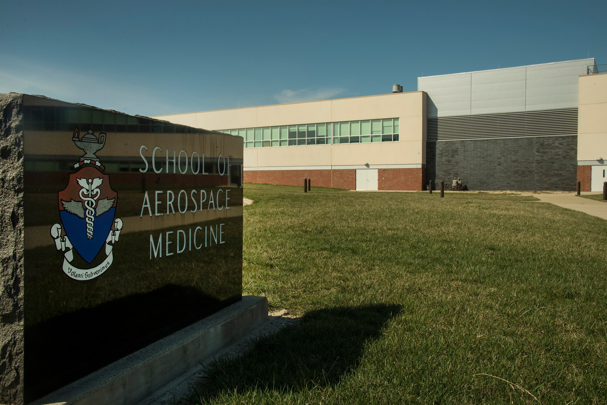 The U. S. Air Force School of Aerospace Medicine at Wright Patterson Air Force Base, which belongs to Det. 4, part of the 375th Air Mobility Wing. Det. 4 promotes readiness and trains approximately 6,000 aeromedical evacuation students each year. (U.S. Air Force Photo by Airman Daniel Garcia)