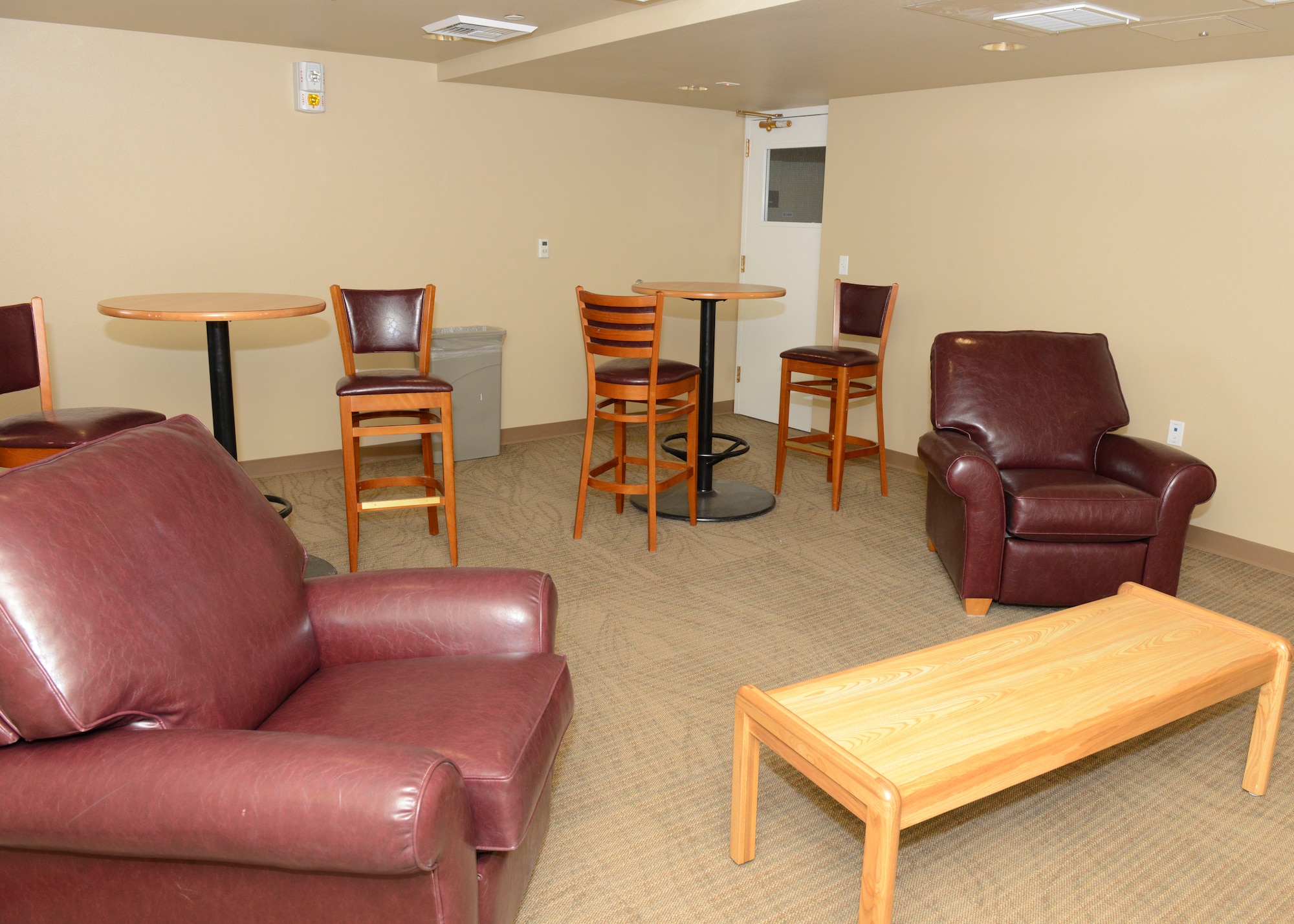 Centrally located for all occupants is a full-sized kitchen, two lounges, and a game room. (U.S. Air Force photo by Kenji Thuloweit)