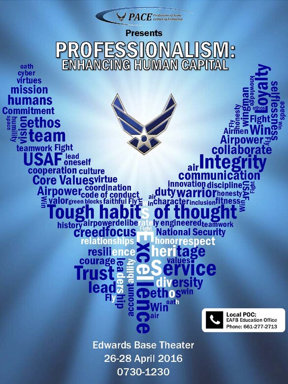 Pace To Offer Free Professionalism Presentations April 26 28 Edwards Air Force Base News