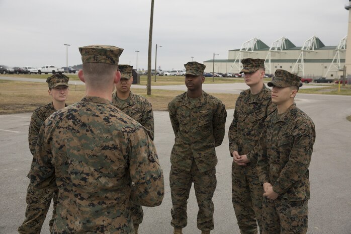 MARINE CORPS AIR STATION NEW RIVER, N.C. — Corporals across Marine Corps Air Station New River strengthened their leadership skills during Corporal’s Course, Feb 22.  “You will come here already a corporal. We will not teach you how to be a corporal,” said Sgt. Maj. Luis Leiva, sergeant major Headquarters and Headquarters Squadron. “But we will teach you how to be better. We will teach you to be a better Marine, a better leader and a better corporal.”