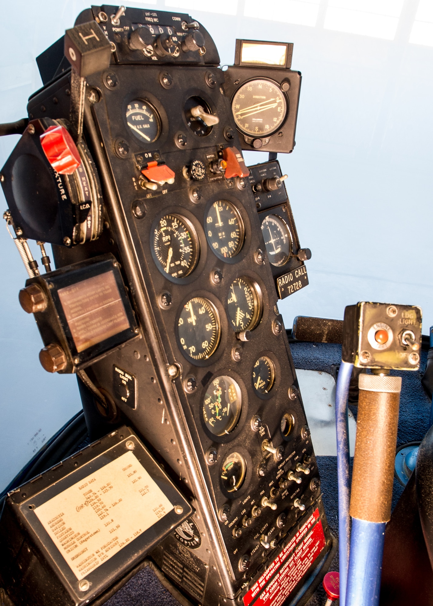 DAYTON, Ohio -- Bell UH-13J Sioux cockpit view in the Presidential Gallery at the National Museum of the United States Air Force. (U.S. Air Force photo by Ken LaRock)