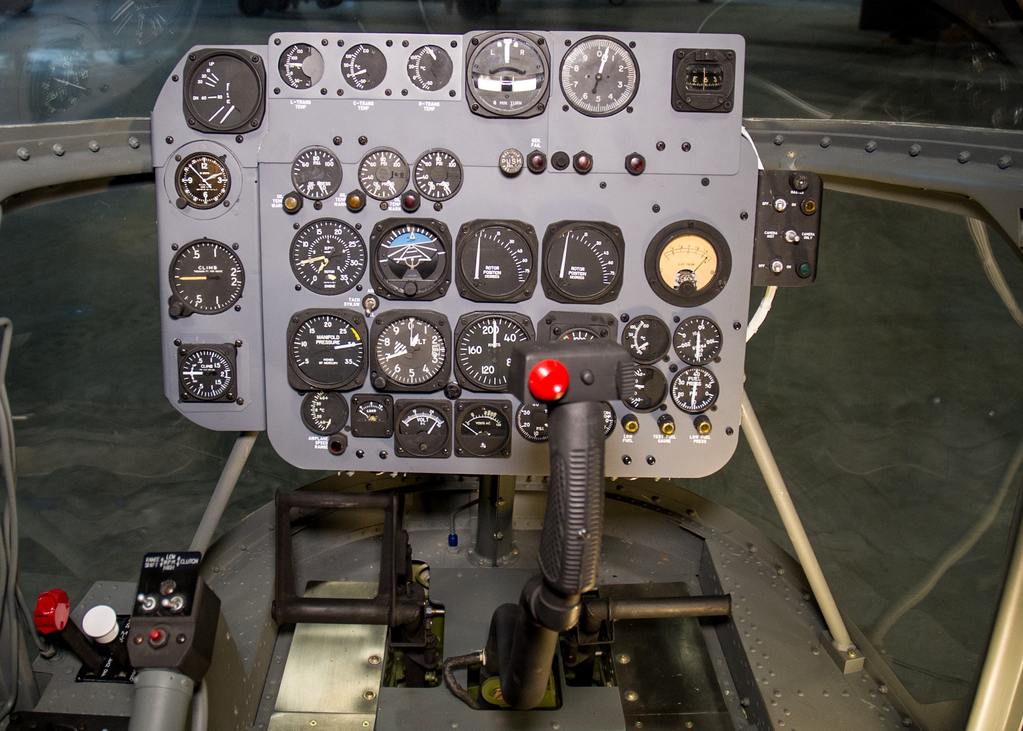 DAYTON, Ohio -- Bell Helicopter Textron XV-3 cockpit view in the Research and Development  Gallery at the National Museum of the United States Air Force. (U.S. Air Force photo by Ken LaRock)