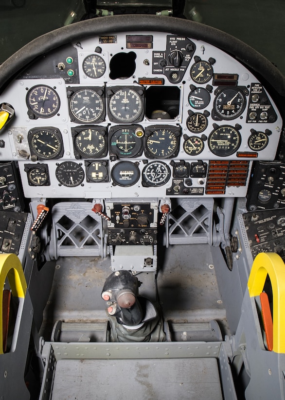 DAYTON, Ohio -- North American F-107A cockpit in the Research and Development Gallery at the National Museum of the United States Air Force. (U.S. Air Force photo by Ken LaRock)