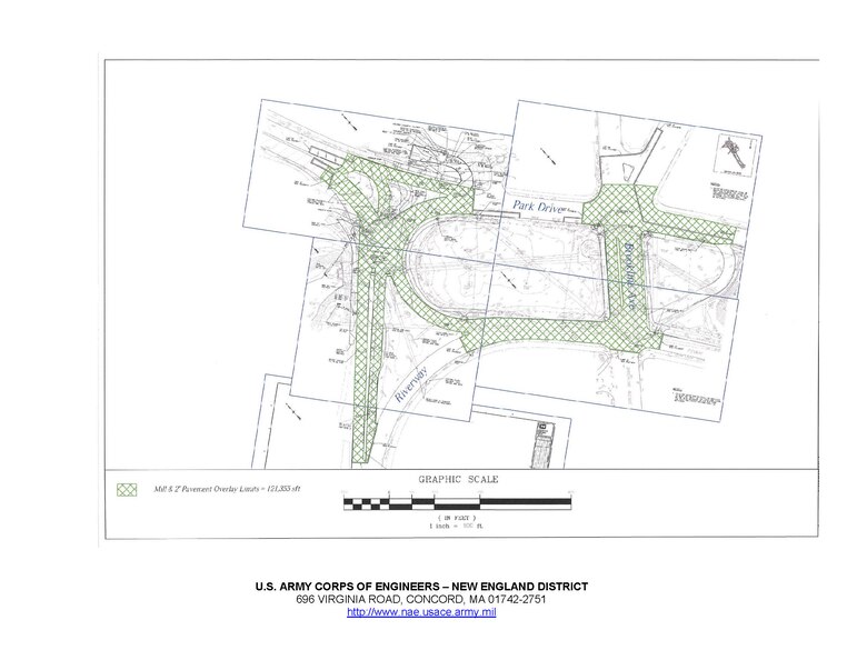 Milling and Paving schedule for Muddy River Restoration Project Phase I Construction