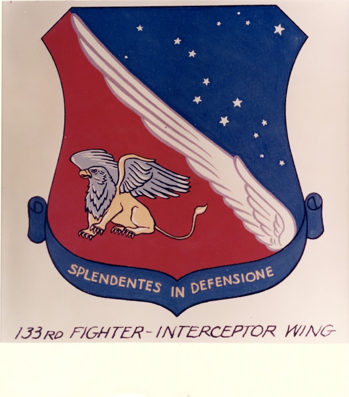 The emblem of the 133rd FIW, Minnesota Air National Guard 