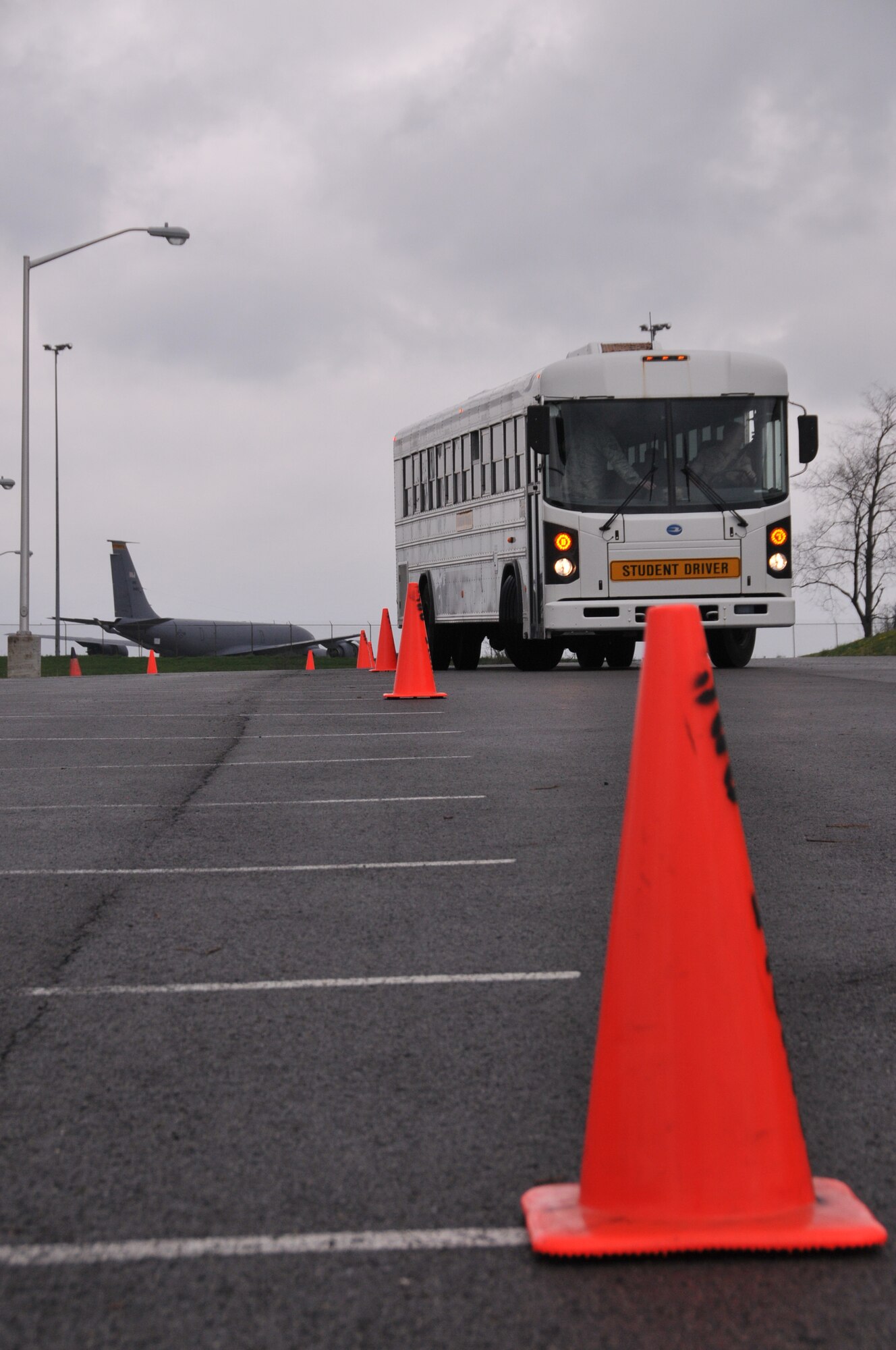 Staff Sgt. Eric Thiem, a trainer with the 171st, and Master Sgt. Robert Souders, a Transport Chief with the 471st, teamed up to train the nine marines to become qualified bus operators. Throughout the week Theim and Souders led classroom lectures, testing, hands on familiarization, safety procedure demonstrations, and operation training of the 28 and 44 passenger bus. (U.S. Air National Guard Photo by Master Sgt. Shawn Monk)