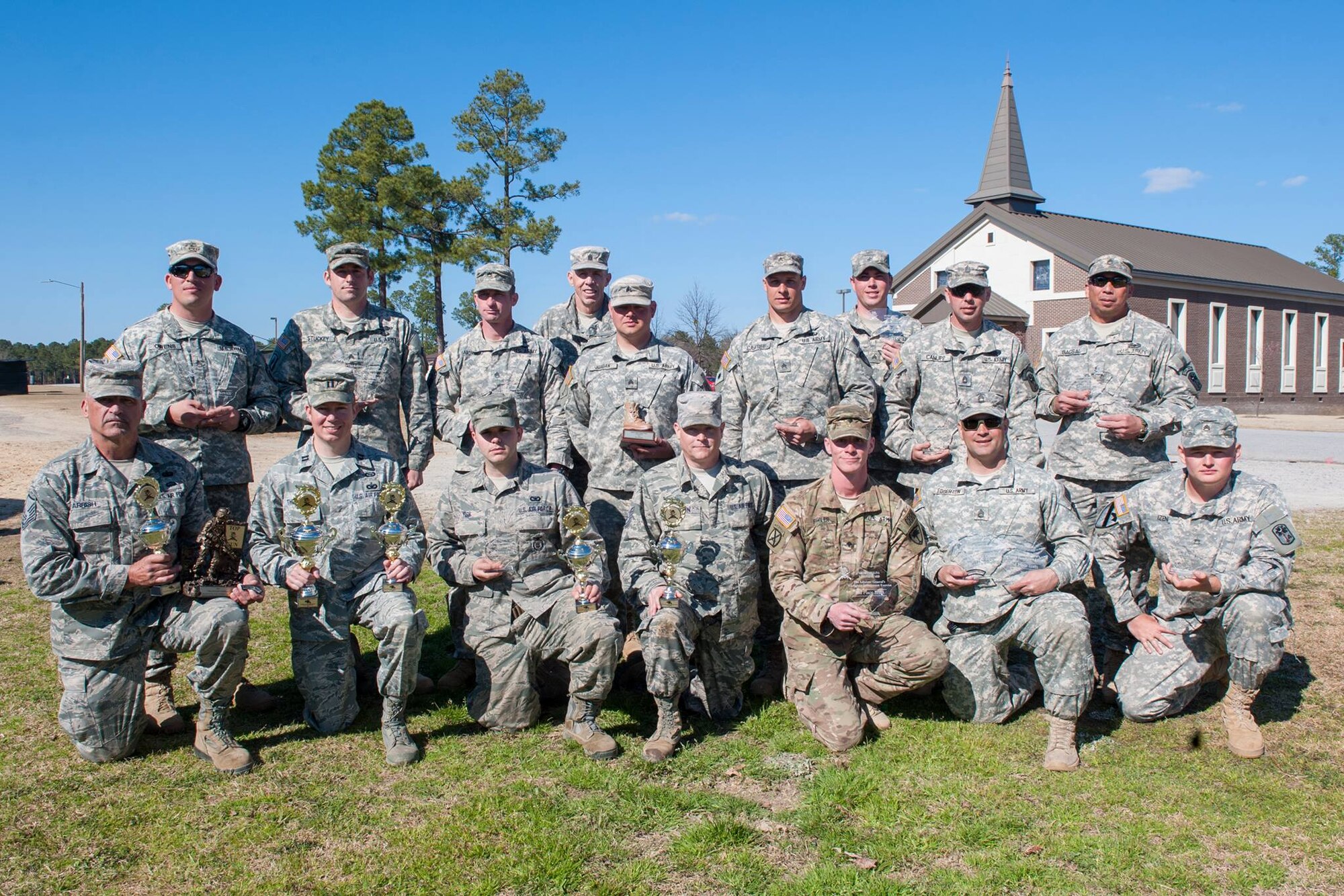 Members of the S.C. Army and Air National Guard competed alongside with members of the German Army in the annual South Carolina National Guard Warfighter Sustainment Training Exercise, otherwise known as the TAG Marksmanship competition. Following the completion results were announced and awards presented to the winners at McCrady Training Center, Eastover, S.C., March 6, 2016. (U.S. Army National Guard photo by Sgt. Brian Calhoun, 108th Public Affairs Det)