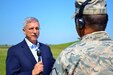 Retired Ambassador David Litt, senior mentor for Exercise Anakonda Response 2016 is interviewed Friday, April 29, 2016 at Papa Air Base in Papa, Hungary. The exercise simulates a multinational response to a catastrophic flood. (Photo by Tech. Sgt. Andria Allmond)