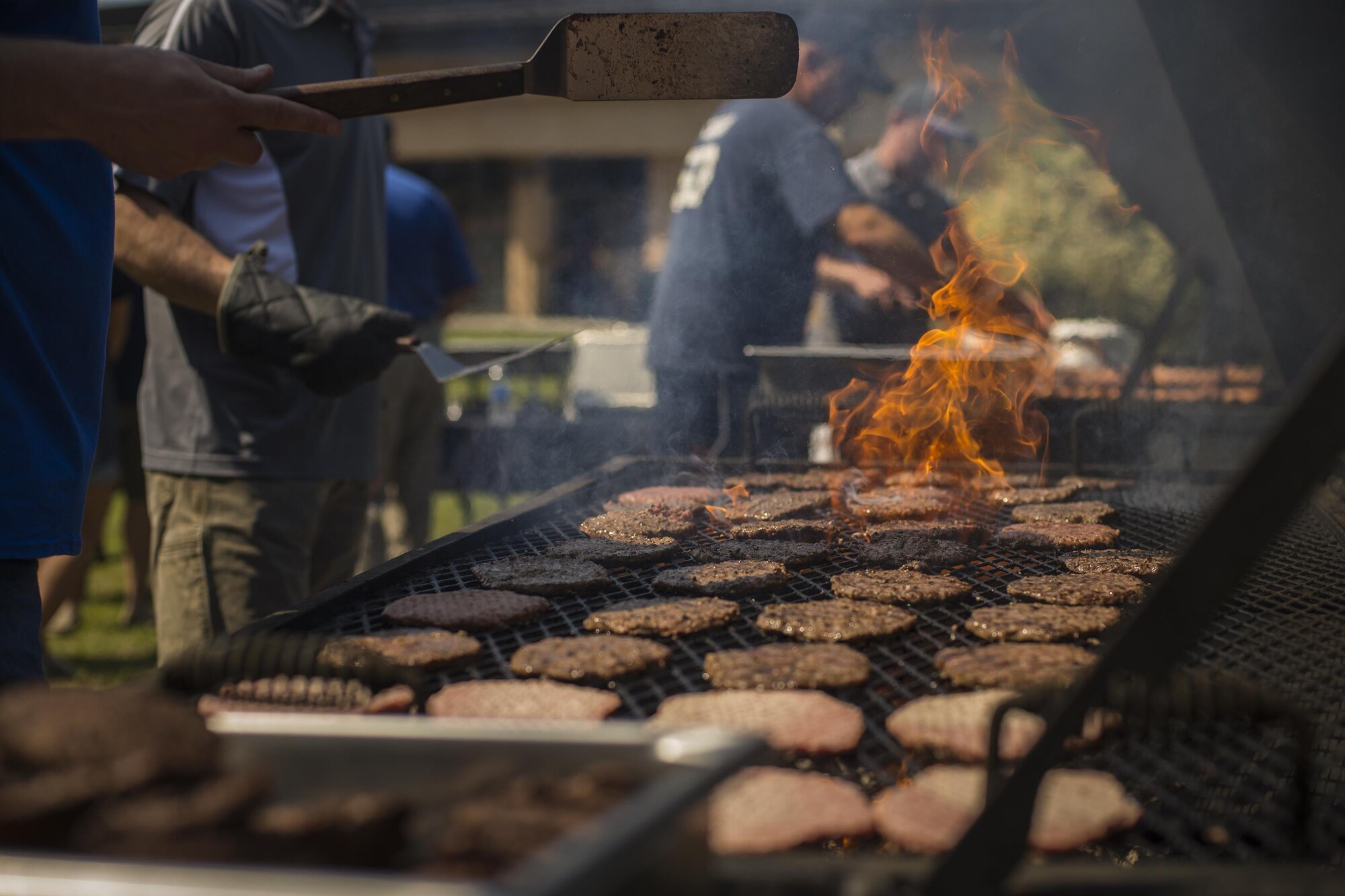 Moody’s Chief’s group prepares lunch during Comprehensive Airmen Fitness day, April 29, 2016, at Moody Air Force Base, Ga. This CAF day focused on the social pillar by giving Airmen an opportunity to socialize and make new friends. (U.S. Air Force photo by Airman Daniel Snider/Released)
