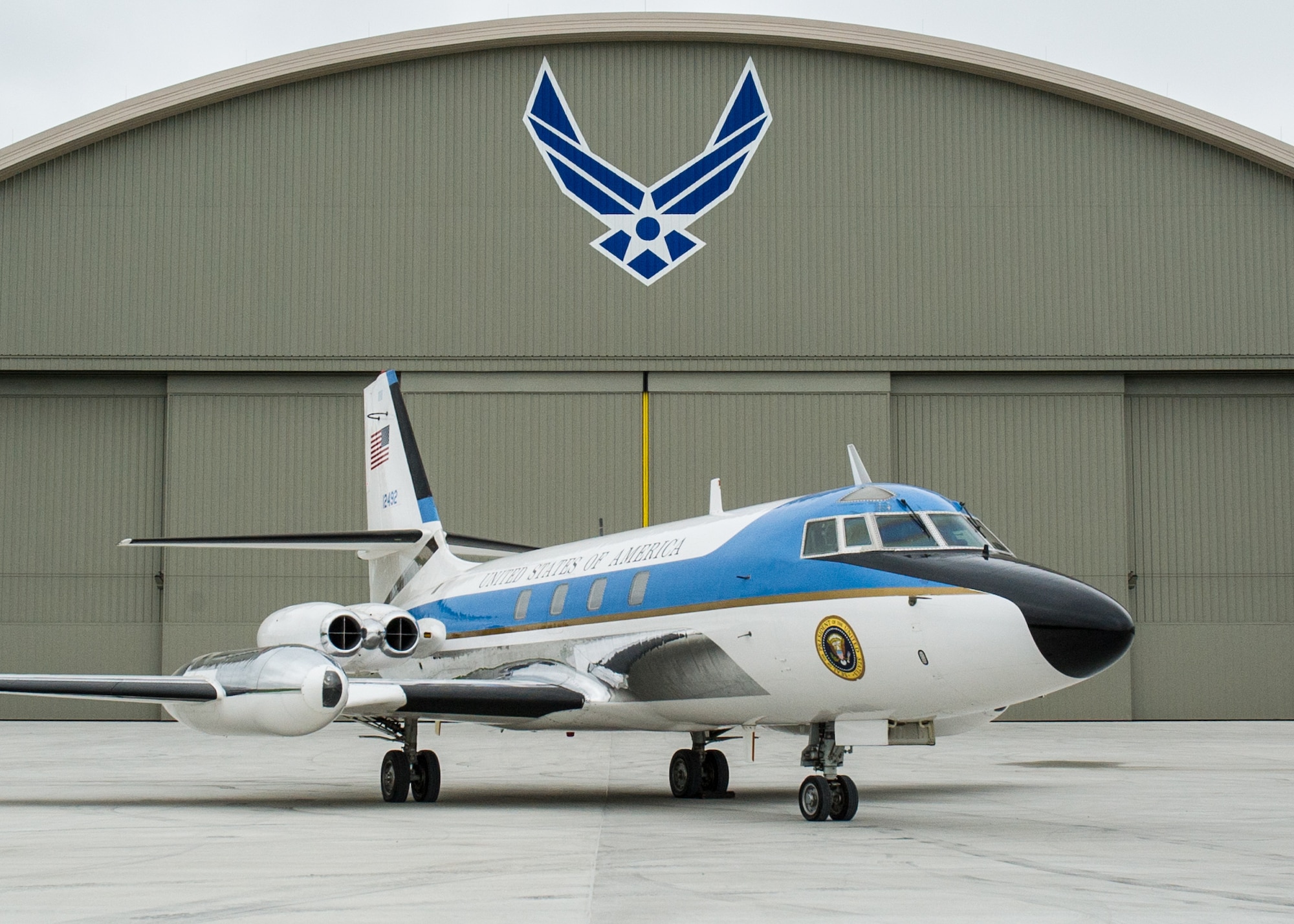 DAYTON, Ohio -- The Lockheed VC-140B JetStar at the National Museum of the United States Air Force. (U.S. Air Force photo by Ken LaRock)