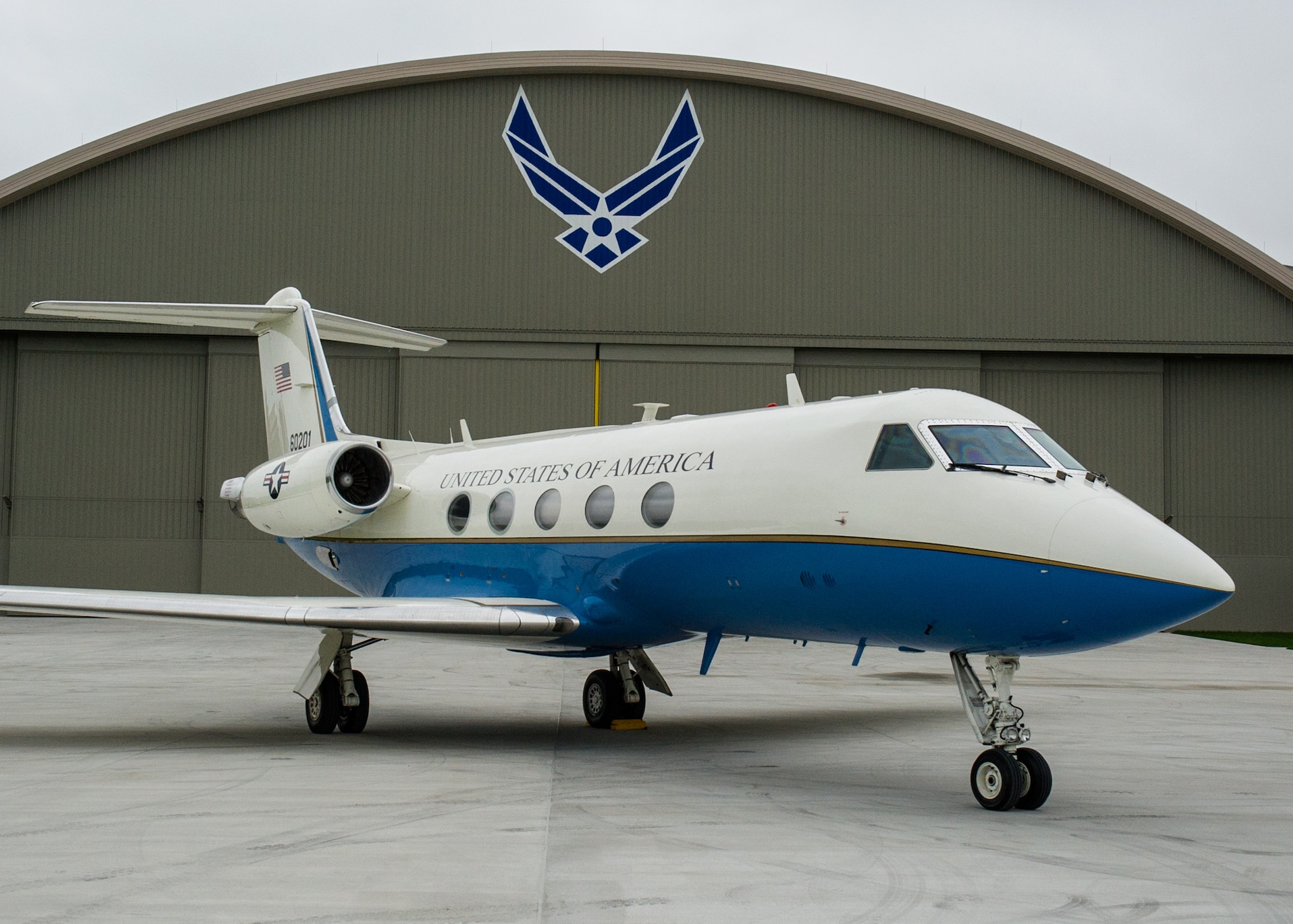 DAYTON, Ohio -- The Gulfstream Aerospace C-20B at the National Museum of the United States Air Force. (U.S. Air Force photo by Ken LaRock)