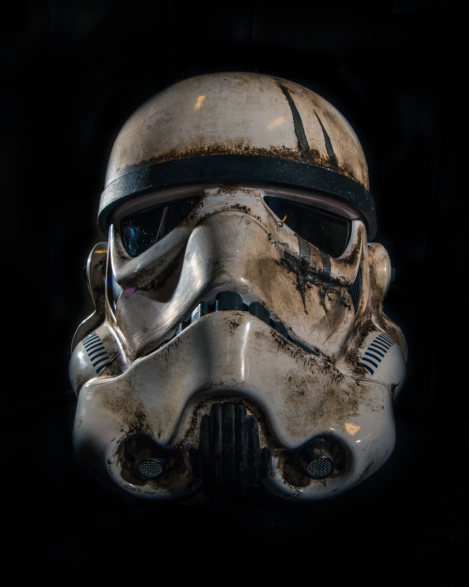 A Stormtrooper helmet from iMagicon at Minot, N.D., Apr. 22, 2016. iMagicon is a comic book convention that showcases local filmmakers, local businesses and promotes anything pop culture, several Airmen from Minot Air Force Base volunteered during the three day event. (U.S. Air Force photo by Airman 1st Class J.T. Armstrong)