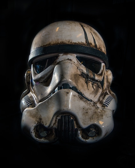 A Stormtrooper helmet from iMagicon at Minot, N.D., Apr. 22, 2016. iMagicon is a comic book convention that showcases local filmmakers, local businesses and promotes anything pop culture, several Airmen from Minot Air Force Base volunteered during the three day event. (U.S. Air Force photo by Airman 1st Class J.T. Armstrong)