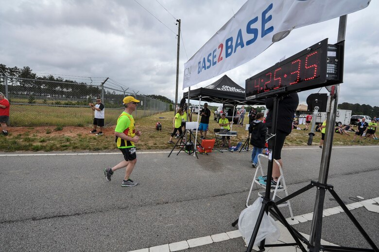 In support of Military Appreciation Month the Sumter, S.C., YMCA hosted a 21-mile Base-2-Base Race, starting from McEntire Joint National Guard Base, in Eastover, S.C., and finishing at Shaw Park, near Shaw Air Force Base, Sumter, S.C., May 1, 2016. (U.S. Air National Guard photo by Tech. Sgt. Jorge Intriago)
