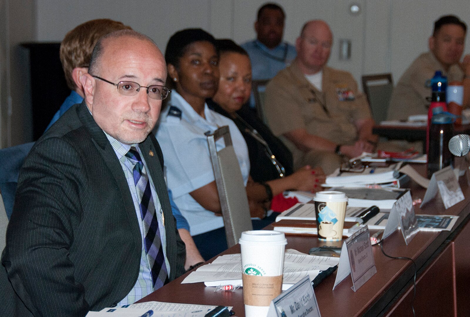 DLA Logistics Operations Deputy Director Mike Scott applauds the ‘great work’ being done by operational contract support personnel at DLA and the military services. Photo by Beth Reece