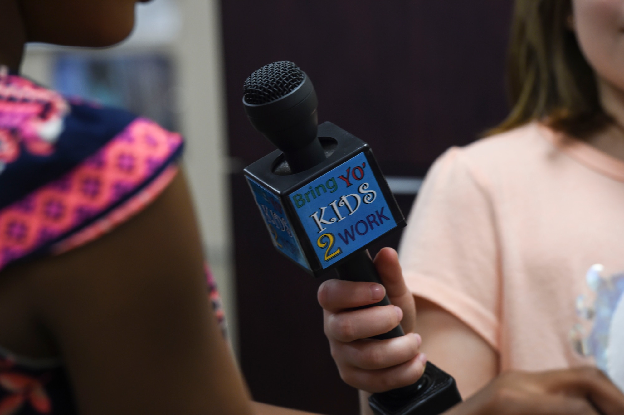 Children of Team Creech conduct interviews during “Take Your Kid to Work Day” event April 28th, Creech Air Force Base, Nevada. The event allowed children of Team Creech to experience first-hand what their parents do in their mission sets.(U.S. Air Force photo by Senior Airman Adarius Petty/Released)