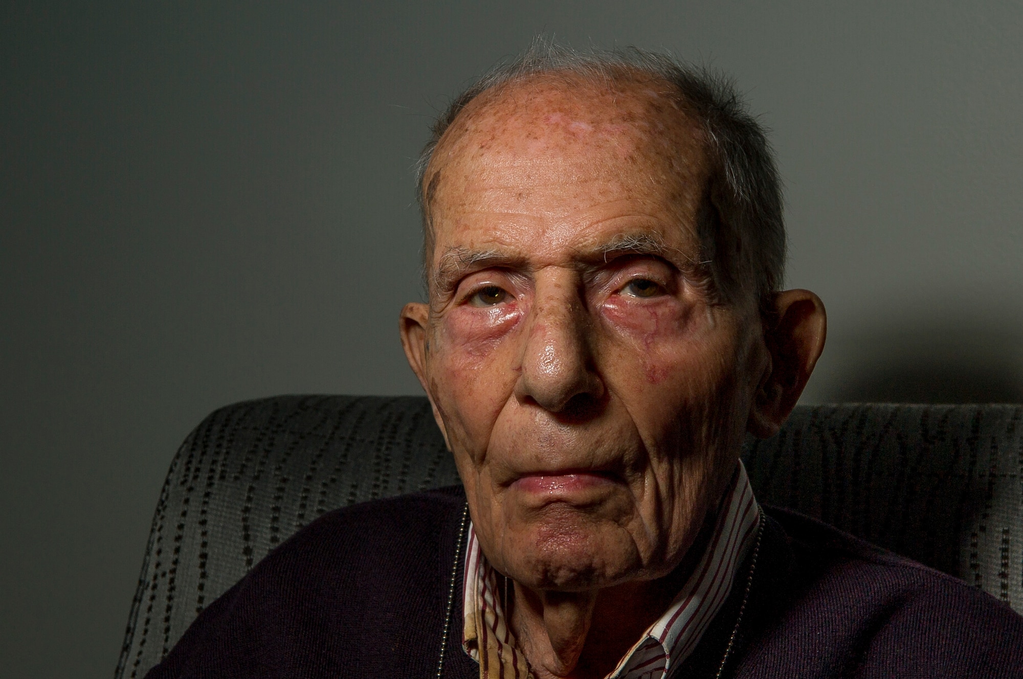 Bob Behr, 94, experienced the entire Holocaust from 1933 until he was liberated in 1945. Behr would eventually immigrate to the U.S., where he enlisted in the Army, and later worked for the Air Force as a civilian in the intelligence field for more than 35 years. (U.S. Air Force photo/Staff Sgt. Christopher Gross) 
