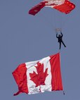 A member of the Canadian Forces SkyHawks performs during the 2016 Defenders of Liberty Airshow on Barksdale Air Force Base, La., April 30. The team takes great pride in showcasing the professionalism, dedication and teamwork it takes to be part of Canada’s military. (U.S. Air Force photo/Senior Airman Jannelle Dickey)