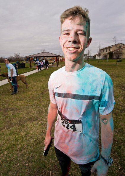 The 5th Medical Group and Health and Wellness Center hosted its third annual 5k/10k Meltdown Color Fun Run on Minot Air Force Base, N.D., April 27, 2016. Approximately 175 runners participated in the event which was held to raise awareness for sexual assault, alcohol awareness and child abuse prevention. Color run T-shirt sales raised over $300 which will be used to support the Sexual Assault Prevention and Response program, Alcohol and Drug Abuse Prevention and Treatment program and the Family Advocacy Program. (U.S. Air Force photo/Airman 1st Class J.T. Armstrong