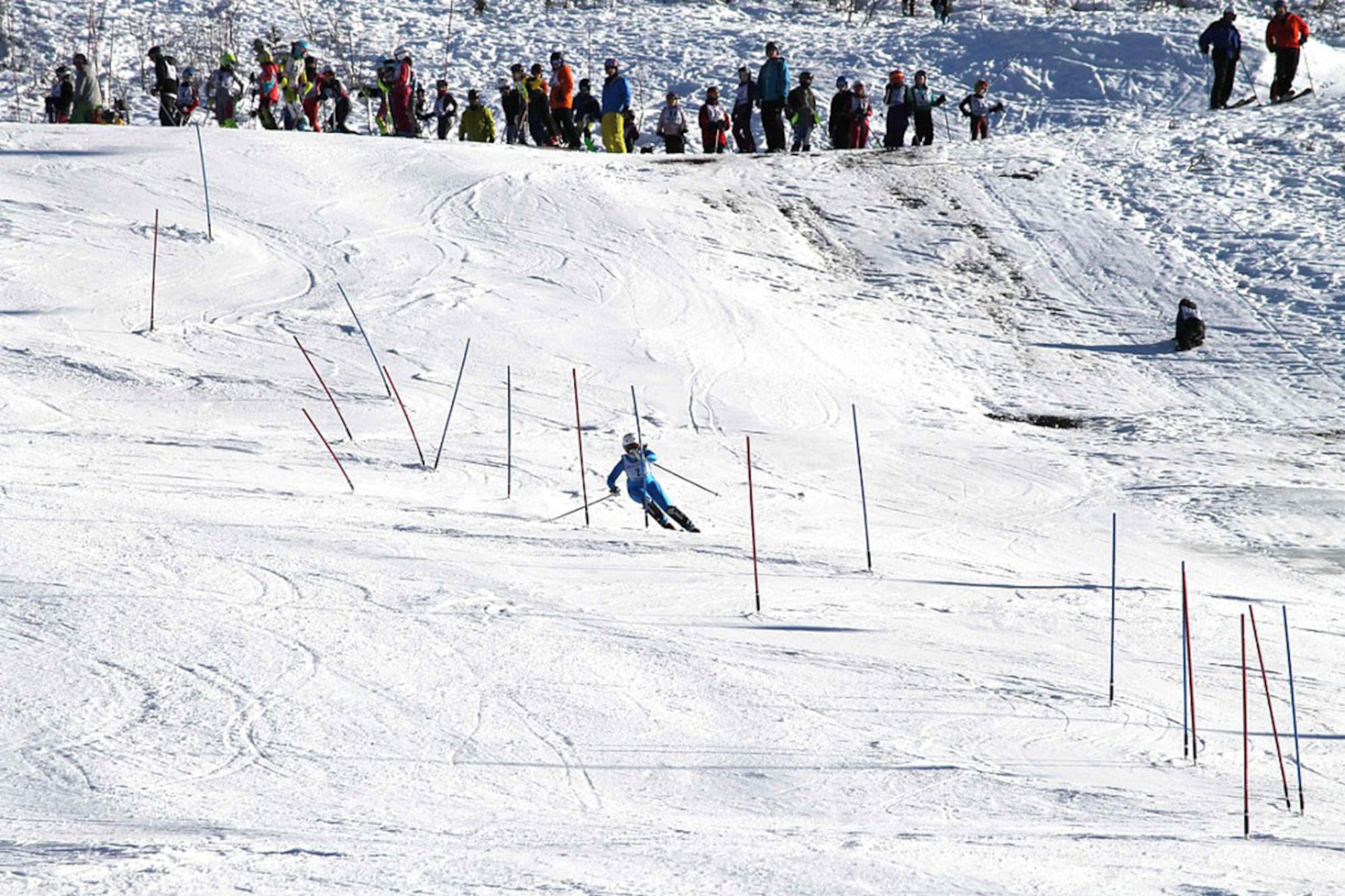 The Hillberg Youth Ski Team practice every Saturday, if weather permits, at the Joint Base Elmendorf-Richardson, Hillberg Ski Area, March 2, 2016. (Courtesy photo)