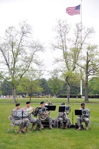 Members of the U.S. Army Reserve’s 78th Army Band provide music during a change of command ceremony for the U.S. Army Reserve’s 174th Infantry Brigade May 4 at Joint Base McGuire-Dix-Lakehurst, New Jersey.