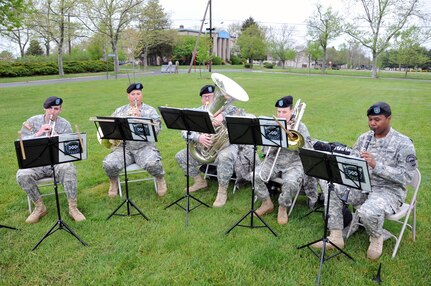 Members of the U.S. Army Reserve’s 78th Army Band provide music during a change of command ceremony for the U.S. Army Reserve’s 174th Infantry Brigade May 4 at Joint Base McGuire-Dix-Lakehurst, New Jersey.