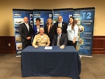 160505-N-TB037-001 - CRANE, Ind. – Naval Surface Warfare Center, Crane Division (NSWC Crane) and the Ohio Aerospace Institute (OAI) announced a Partnership Intermediary Agreement (PIA) on Thursday, May 5 during an event held at Crane.  