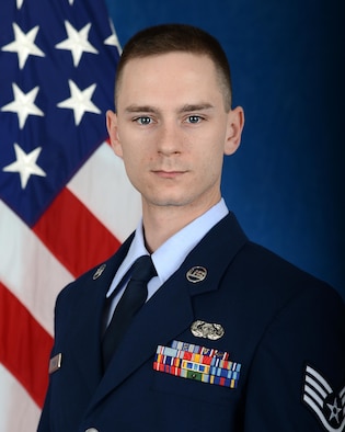 Staff Sgt. Cody Sparks, 47th Communications Squadron NCO in charge of mobile knowledge operations, poses for a photo at Laughlin Air Force Base, Texas. Sparks was selected as Air Education and Training Command’s Airman of the Year for his dedication to the Air Force and outstanding Airmanship. (U.S. Air Force photo/Senior Airman Jimmie D. Pike)