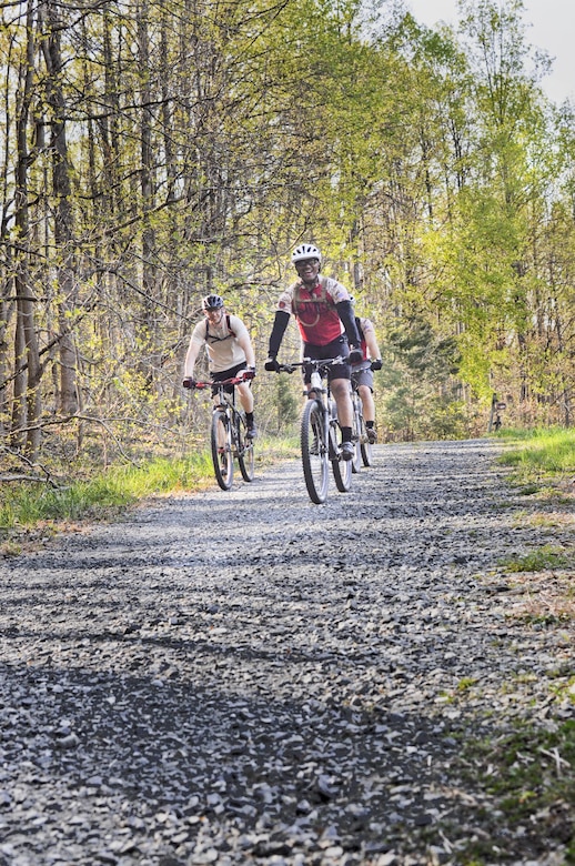 Biking on the trails is a popular activity.