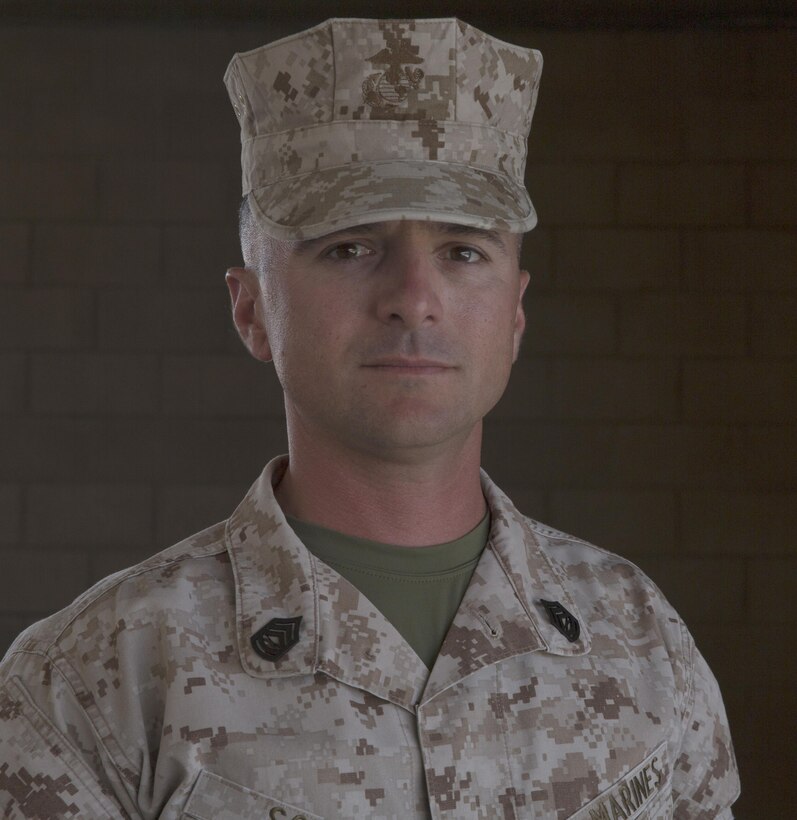 Gunnery Sgt. Antonio Soto, company gunnery sergeant, Company B, Communication Training Battalion, Marine Corps Communication-Electronics School, has been in the Marine Corps for 17 years and he has participated in nearly 20 volunteer events in the local community. (Official Marine Corps photo by Cpl. Medina Ayala-Lo/Released)
