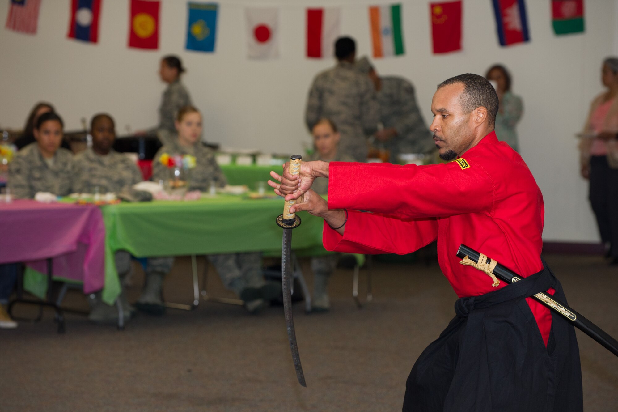 The 45th Space Wing hosted an Asian American and Pacific Islander event at the Patrick Air Force Base, Fla., Shark Center, to kick off the heritage observance month with the Taste of Asia event May 4, 2016. The theme for this year's observance is: Walk together, embrace differences, build legacies, which is designed to bring cultural awareness through art, education, food, entertainment and more. (U.S. Air Force photos/Benjamin Thacker) (Released)