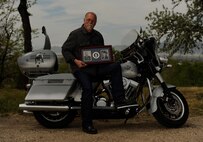 Retire Master Sgt. William Arthur Derrington retired from the U.S. Air Force as an Aircraft Battle Damage Instructor after 21 years of service. He participated in Operation Desert Shield and Operation Desert Storm. He is a current member of the Patriot Guard Riders. The PGR attend the funeral services of fallen military members and through strictly legal and non-violent means, shield mourners from any interruptions created by protesters. (U.S. Air Force photo/Senior Airman Staci Miller)
