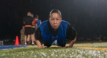 Spc. Kayla Bundy, a Wheeled Vehicle Mechanic, representing the 1st Battalion, 414th Infantry Regiment, 95th Training Division, competes in Army Physical Fitness Test at the 2016 U.S. Army Reserve Best Warrior Competition at Fort Bragg, N.C. May 3. This year’s Best Warrior Competition will determine the top noncommissioned officer and junior enlisted Soldier who will represent the U.S. Army Reserve in the Department of the Army Best Warrior Competition later this year at Fort A.P. Hill, Va. (U.S. Army photo by Spc. Tynisha Daniel) (Released)