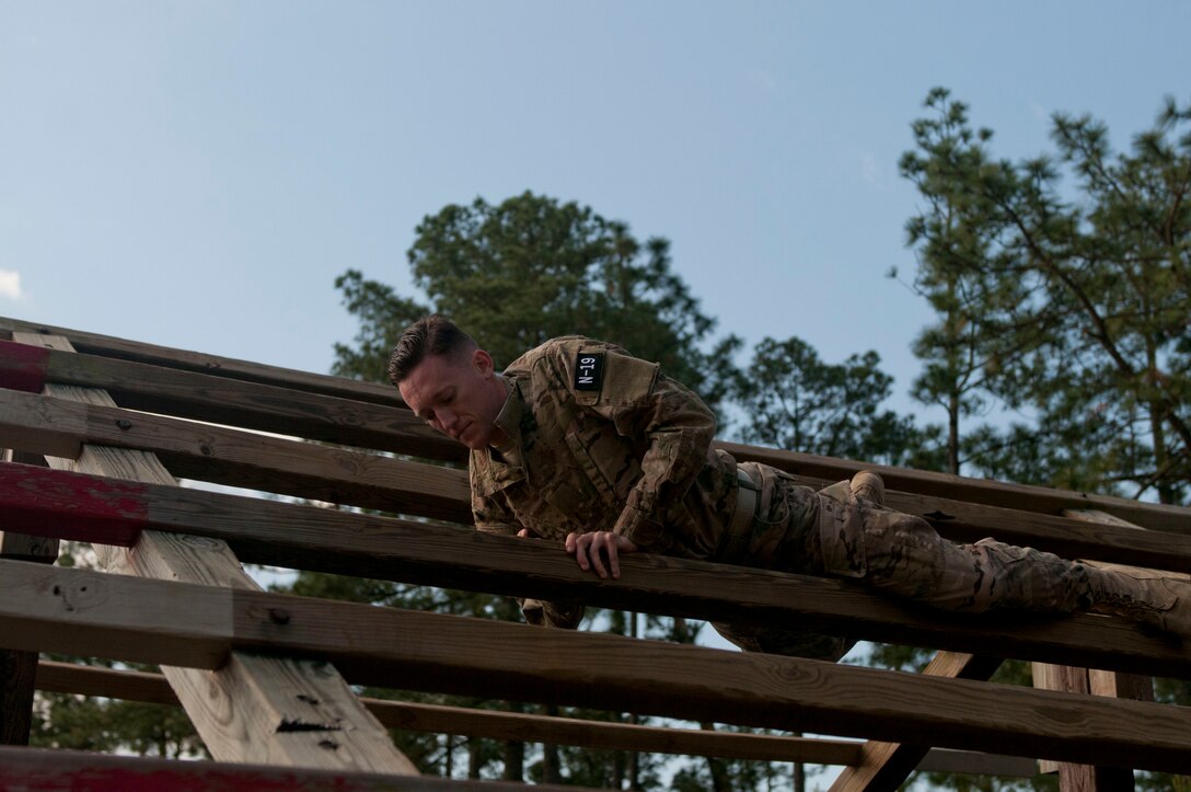 Staff Sgt. Joseph Young, a Army Band Candidate represents the 99th Regional Support Command at the 2016 U.S. Army Reserve Best Warrior Competition at Fort Bragg, N.C. May 4. This year’s Best Warrior Competition will determine the top noncommissioned officer and junior enlisted Soldier who will represent the U.S. Army Reserve in the Department of the Army Best Warrior Competition later this year at Fort A.P. Hill, Va. (U.S. Army photo by William K. Gillespie / Released)