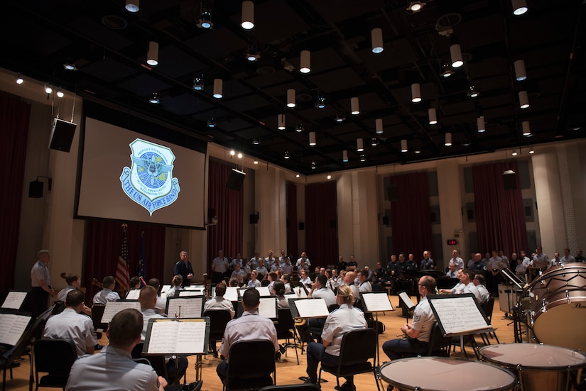 U.S. Air Force Vice Chief of Staff Gen. David L. Goldfein speaks to U.S. Air Force Band members during an 11th Operations Group immersion tour at Joint Base Anacostia-Bolling, Washington, D.C., May 3, 2016. Goldfein toured the 11th OG to meet Airmen and learn about the mission. (U.S. Air Force photo by Airman 1st Class Philip Bryant)