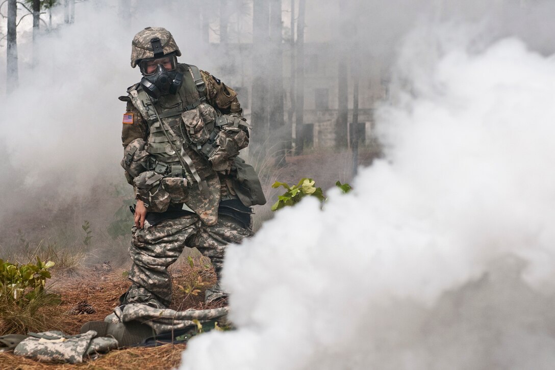 Army Spc. Kayla Bundy participates in the 2016 Army Reserve Best Warrior Competition at Fort Bragg, N.C., May 5, 2016. The event determined which top noncommissioned officer and junior enlisted soldier would represent the Army Reserve in the Army's Best Warrior Competition later this year. Bundy is assigned to the 108th Training Command. Army photo by Sgt. Darryl L. Montgomery