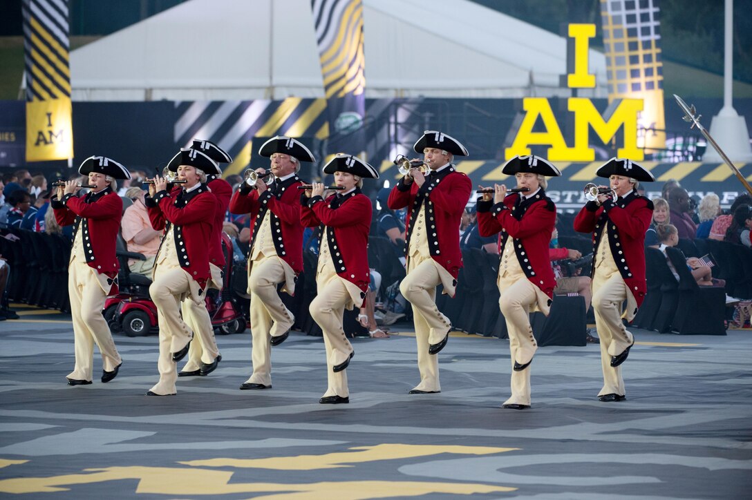 The U.S. Army Old Guard Fife and Drum Corps performs during the opening ceremony of the Invictus Games 2016 in Orlando, Fla., May 8, 2016. DoD photo by EJ Hersom