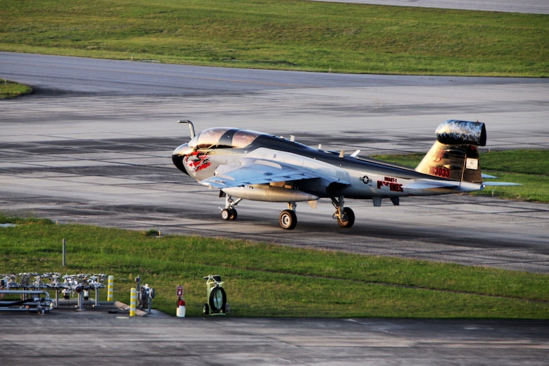 Marine Tactical Electronic Warfare Training Squadron 1 hosts their deactivation ceremony during the 2016 Marine Corps Air Station Cherry Point Air Show -- "Celebrating 75 Years" at MCAS Cherry Point, N.C., April 29, 2016. This year’s air show celebrated MCAS Cherry Point and 2nd Marine Aircraft Wing’s 75th anniversaries and featured 40 static displays, 17 aerial performers and a concert.