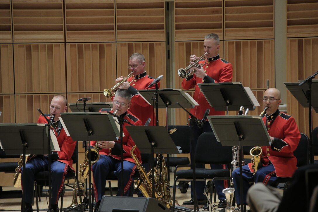 On May 8, 2016, the Marine Latin Jazz Ensemble presented a concert in John Philip Sousa Band Hall at the Marine Barrack Annex in Washington, D.C. The program featured salsa, Afro-Cuban, Venezuelan music, Mambo, cha-cha, and a few modern arrangements. (U.S. Marine Corps photo by Master Sgt. Amanda Simmons/released)